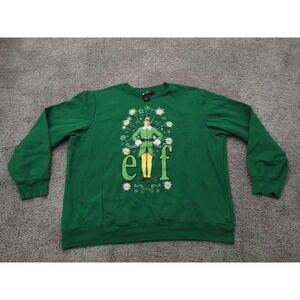 Elf Pullover Sweater Mens 3XL Green Light Up Christmas‎ Holiday Sweater
